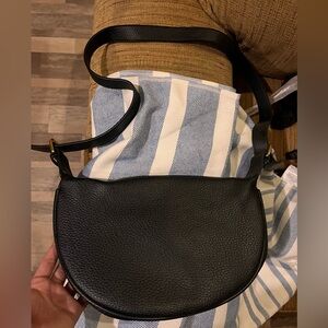 Stylish Black Leather Crossbody Bag